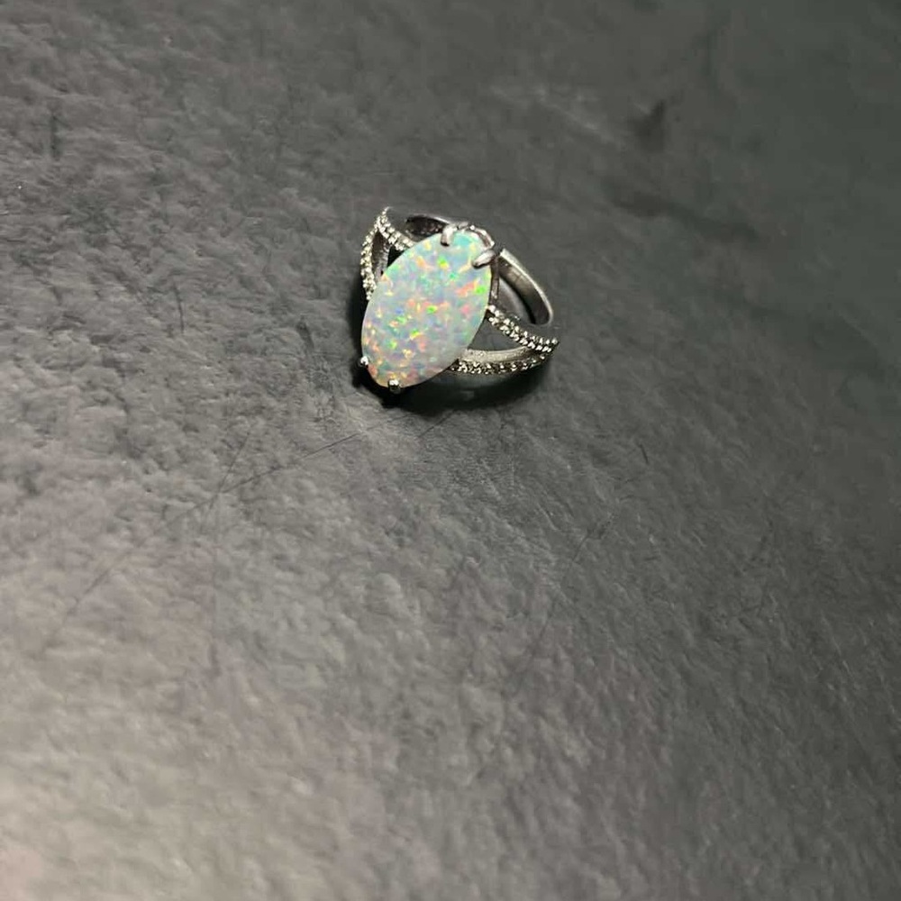 Dazzling Silver Opal Ring